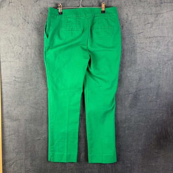 Boden Green Pants with Pink Polka Dot Lining 4 petite - Picture 2 of 11